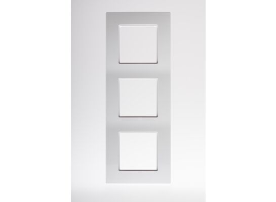 Ramka potrójna ROSA biała