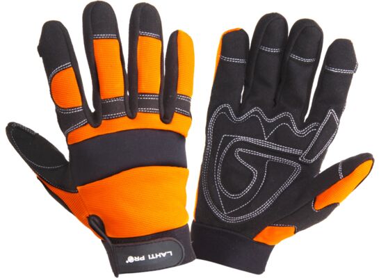 Rękawice warsztatowe czarno-pomarańczowe L280509P "9" CE LAHTI