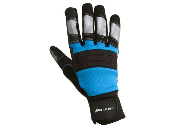 Rękawice warsztatowe czarno-niebieskie L280708P "8" CE LAHTI