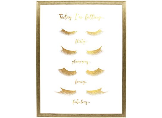 Fotografia "Eyelashes gold" 30 x 40 cm