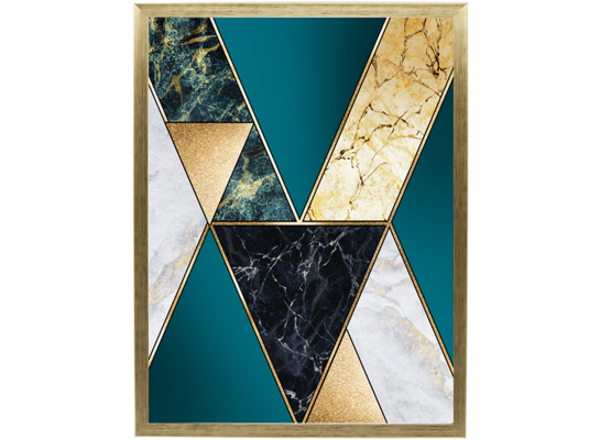 Fotografia "Geometric stone green" 30 x 40 cm