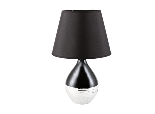 Lampka ceramiczna 41 x 24 cm czarna