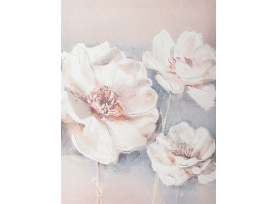 Obraz na płótnie CANVAS 60 x 80 cm ST616 white flowers