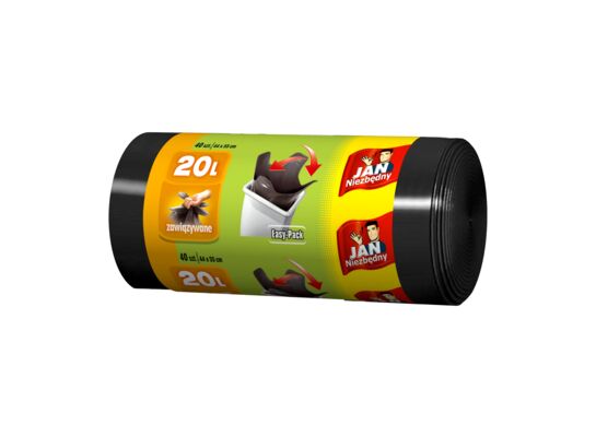 Worki na śmieci HD Easy-pack czarne 20 l 40 sztuk Jan Niezbędny