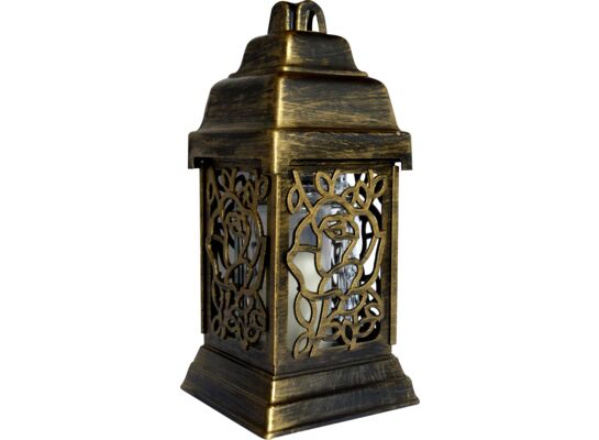 Znicz kapliczka róża 21 cm złoty