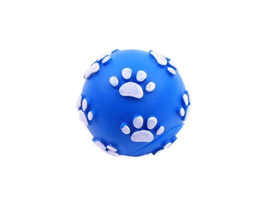 Zabawka dla psa vinyl piłka w łapki 8 cm niebieska CHICO