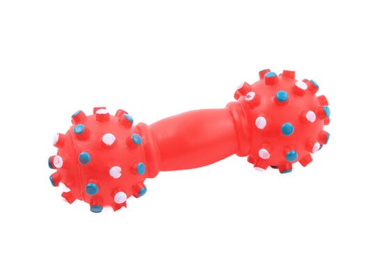 Zabawka dla psa vinyl hantel kolec 16 cm czerwień CHICO