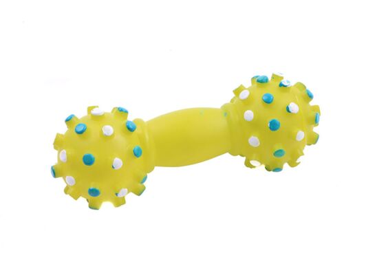 Zabawka dla psa vinyl hantel kolec 16 cm żółty CHICO