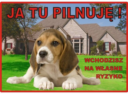 Tabliczka "Ja tu pilnuję" BEAGLE Rokus