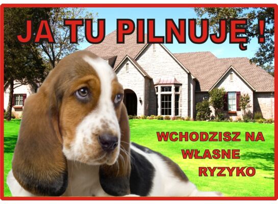 Tabliczka "Ja tu pilnuję" BASSET Rokus