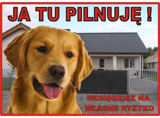 Tabliczka "Ja tu pilnuję" GOLDEN Rokus