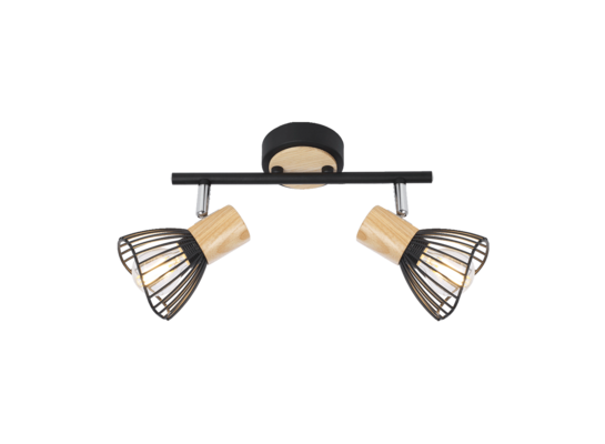Plafon PONY 75556 2xE14 40 W czarny-jasne drewno
