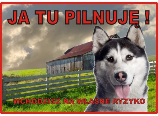 Tabliczka "Ja tu pilnuję" ALASKAN Rokus