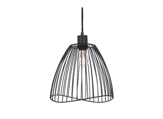 Lampa wisząca PONY 75559 1xE14 40 W czarny-jasne drewno