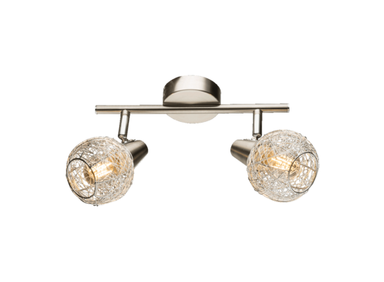 Plafon Carier 2xE14 40 W nikiel satyna