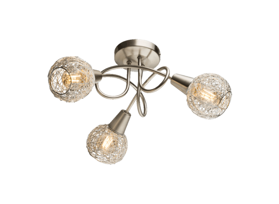 Plafon Carier 3xE14 40 W nikiel satyna