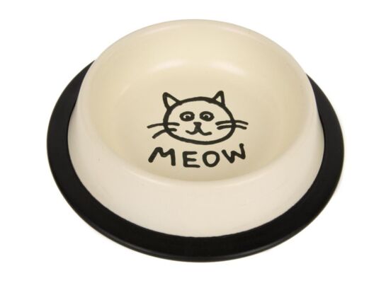 Miska metal na gumie dla kota MEOW 0,24 l kremowa CHICO