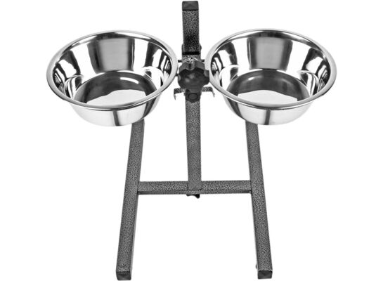 Miska metal na stojaku regulow 2x1,89 l CHICO