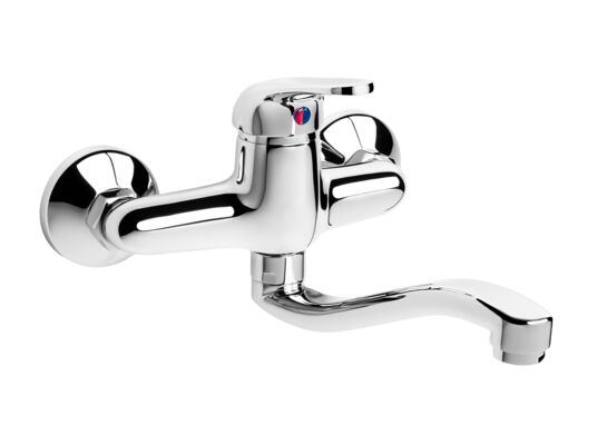 Bateria umywalkowa ścienna chrom Dill Plus