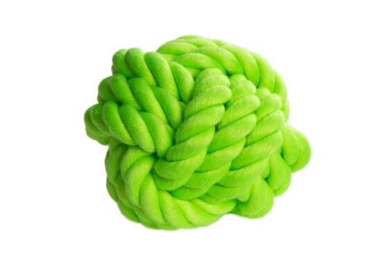 Zabawka dla psa sznur piłka 6,4 cm zielona CHICO