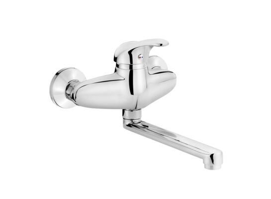 Bateria zlewozmywakowa ścienna chrom Rosemary