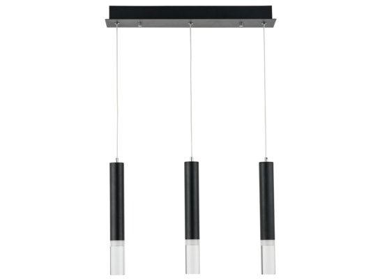 Lampa wisząca Gwen 3 płomienna czarna