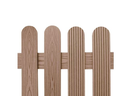 Sztachety kompozytowe 150 x 7 x 1 cm 6 sztuk jasny brąz