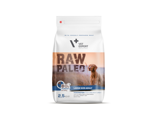 Karma larg size dorosły indyk 2500 g Raw Paleo Vet expert