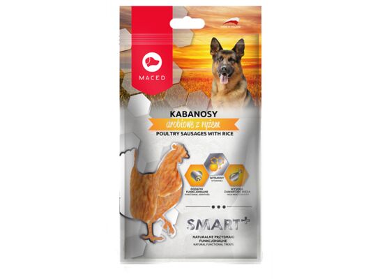 Przysmak Smart+ kabanos drobiowy z ryżem 100 g Maced