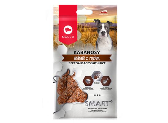 Przysmak Smart+ kabanos wołowy z ryżem 100 g Maced