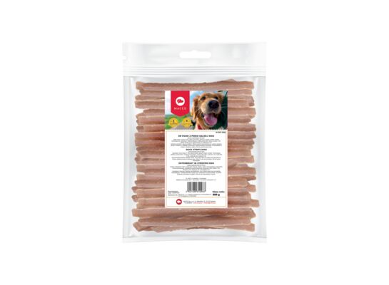 Karma uzupełniająca dla psów paski z piersi kaczej 500 g Maced