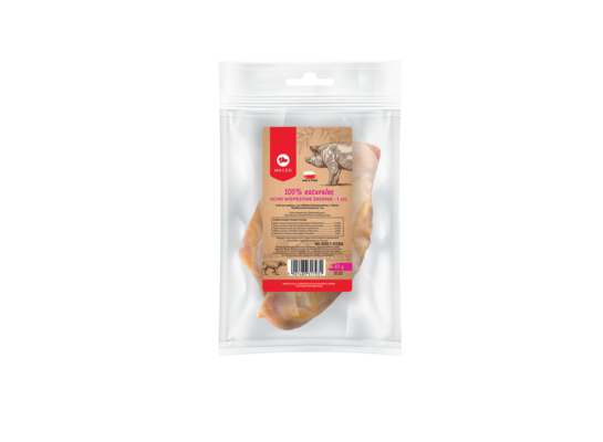 Przysmak suszony ucho wieprzowe średnie 1 sztuka 35 g Maced