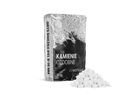 Grys śnieżna biel 8-16 mm 20 kg