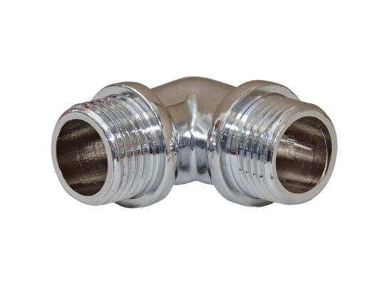 Kolano wkrętno-wkrętne 3/4" chrom