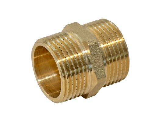 Złączka wkrętna (nypel) 3/4'' mosiądz