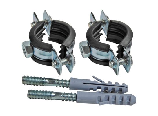 Uchwyt metalowy pojedyńczy z wkładką tłumiącą 3/8"