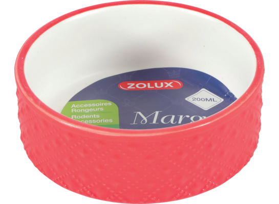 Miska gres dla gryzonia MARGOT 200 ml czerwona ZOLUX