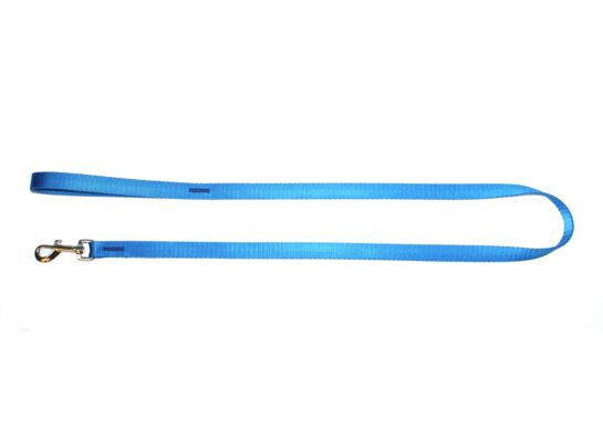 Smycz pojedyncza z taśmy PP niebieska 2 x 130 cm