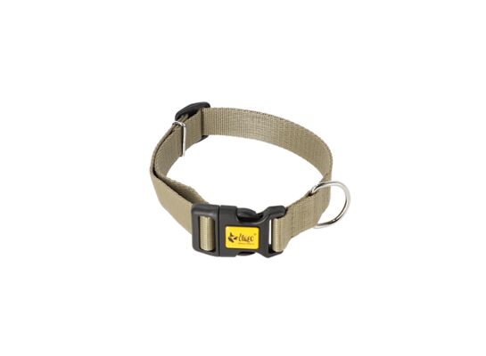 Obroża regulowana z taśmy pp 1,6 x 35 cm khaki