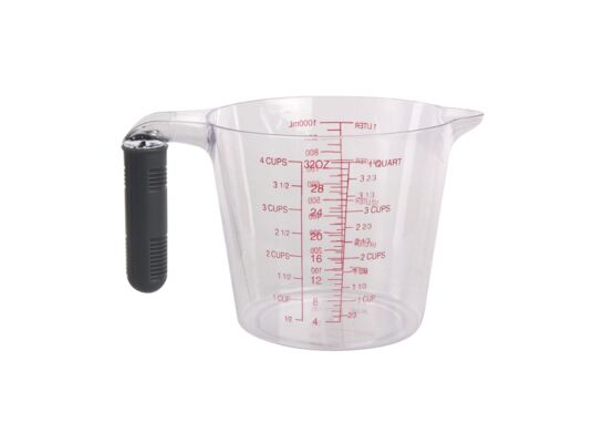 Kubek z miarką 1 l kolorowa rączka