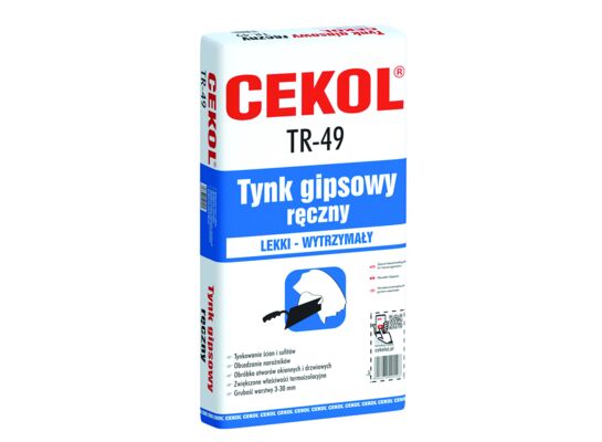 Tynk gipsowy ręczny TR-49 20 kg CEKOL