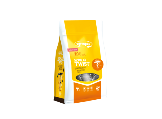 Szpilki twist do mocowania agrowłókniny 100 sztuk czarna