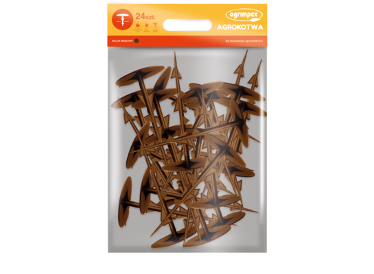 Agrokotwa kolor brązowy 24 sztuki