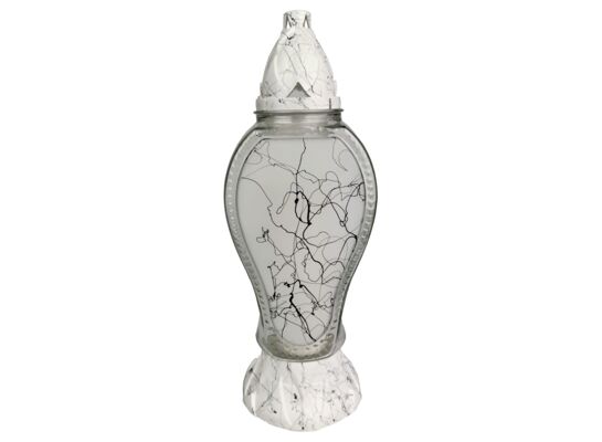 Znicz szklany nitka biały 68 h