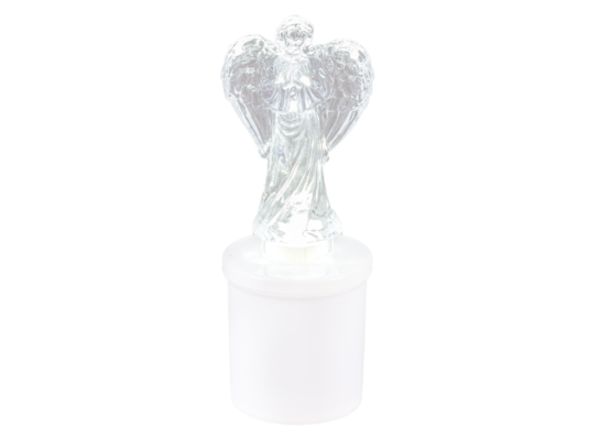 Znicz diodowy Anioł duży biały