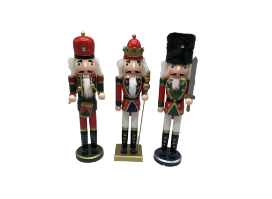 Figurka drewniana dziadek do orzechów 38 cm