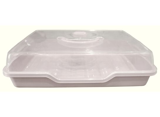 Pojemnik do ciasta Florencja 37 x 27 x 53,5 cm srebrny