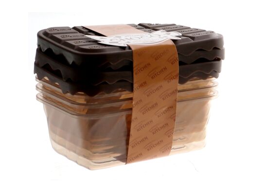 Komplet 4 pojemników Choco 0,3 l