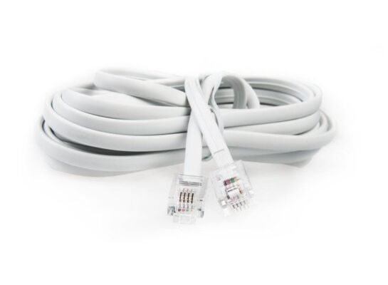 Przewód liniowy 4 żyłowy z mikrowtyczkami 5 m biały