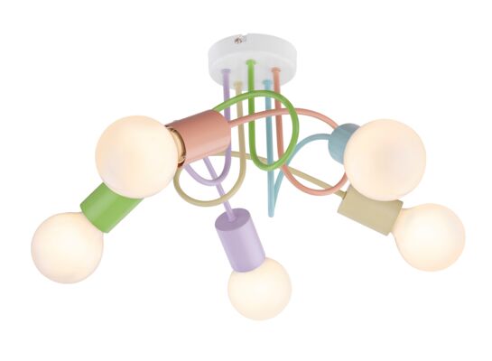 Lampa sufitowa Linett E27 5x40 W IP20 multicolor